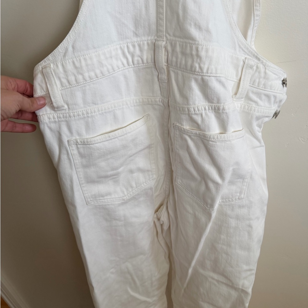 Madewell White Denim Overalls Pant Jeans size small T - Picture 2 of 9